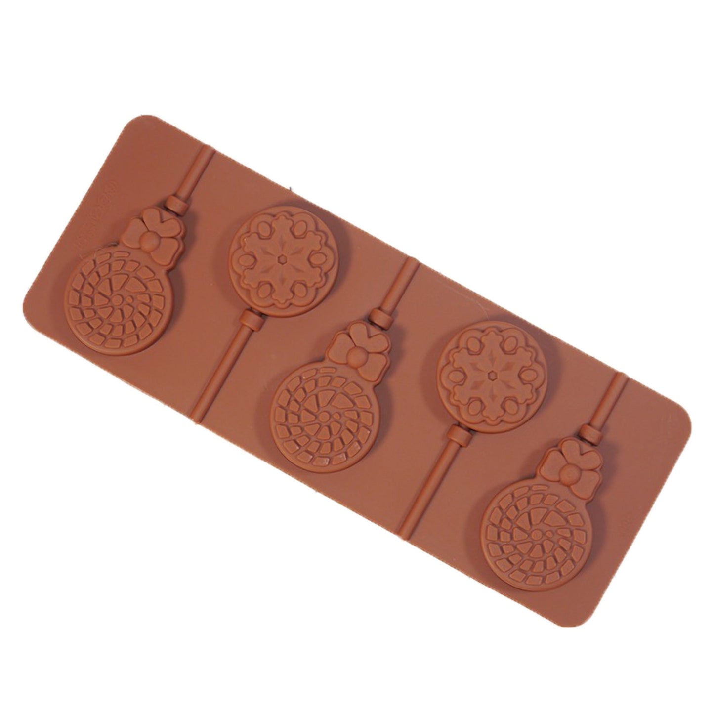 Biscuit Designs Lollipop Silicone Mold 5 Cavity