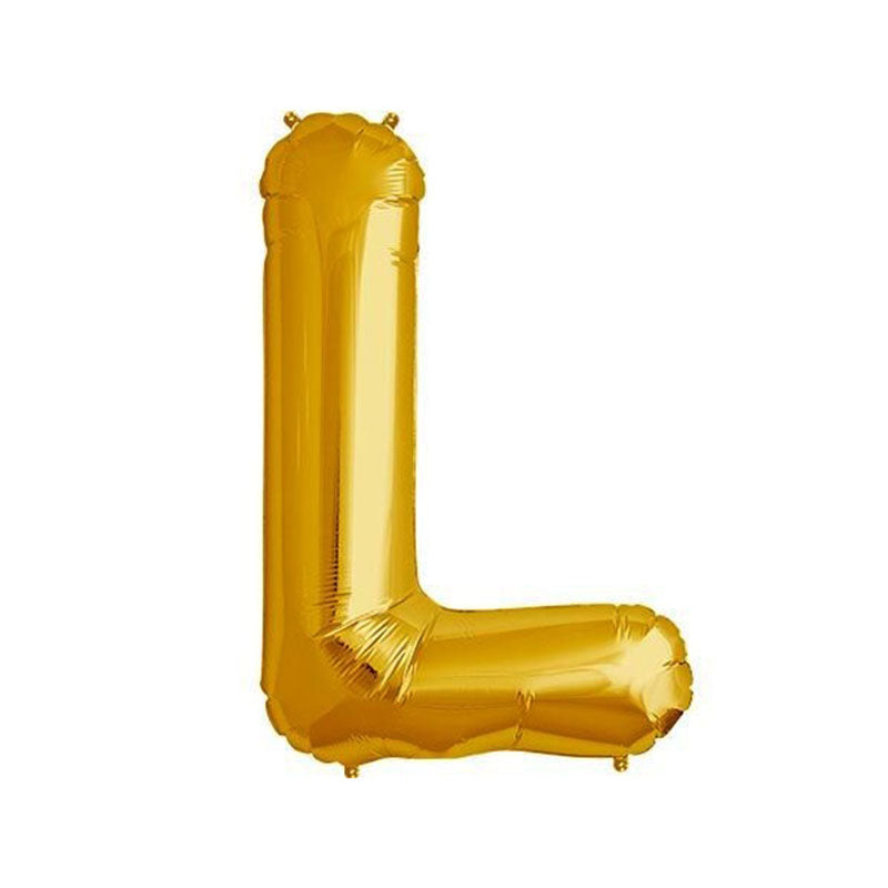 16 Inch Golden Alphabet L Letter Foil Balloon for Party Decoration