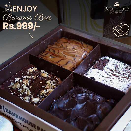 Bake House Patisserie Brownie Gift Box – 4 Assorted Brownies | Free Delivery in Karachi