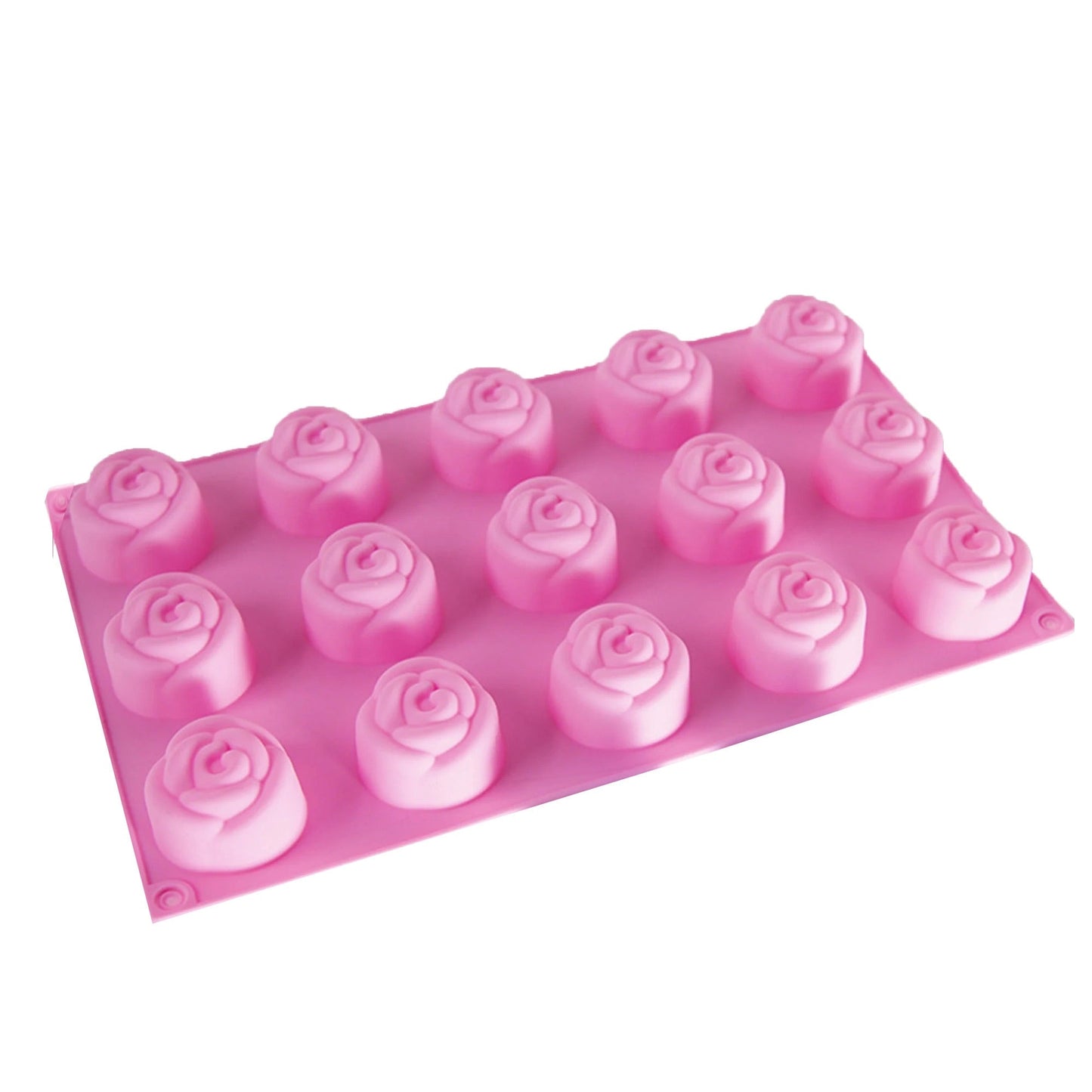 Rose Shape Silicone Fondant & Chocolate Mold 15 Cavity