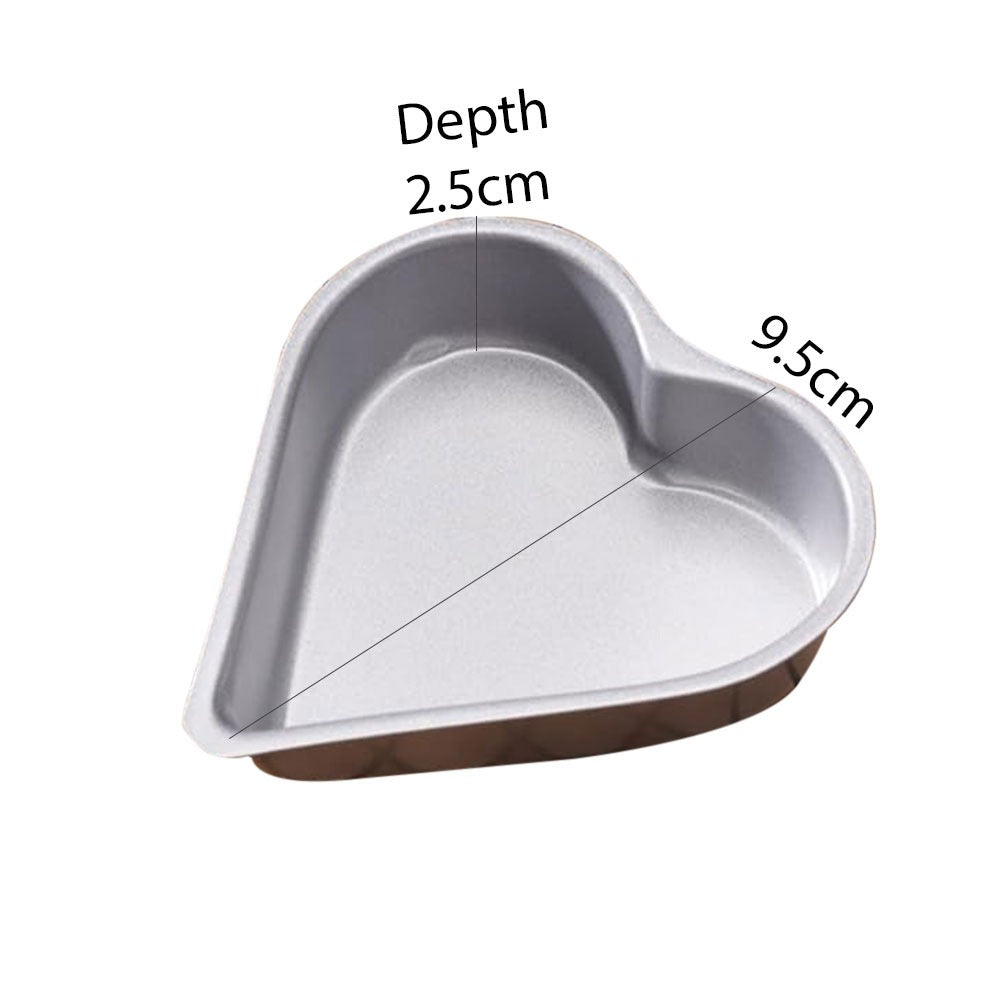 Steel Mini Heart mold 6 Pcs Pack