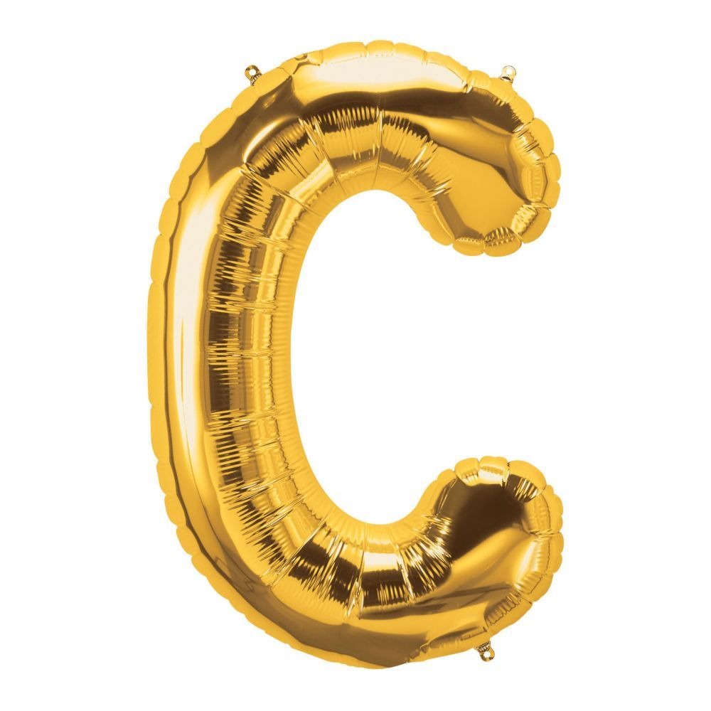 16 Inch Golden Alphabet C Letter Foil Balloon for Party Decoration