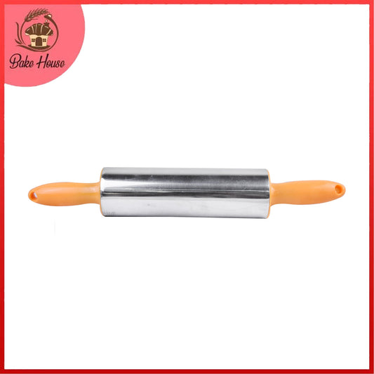 Stainless Steel Rolling Pin With plastic Handle