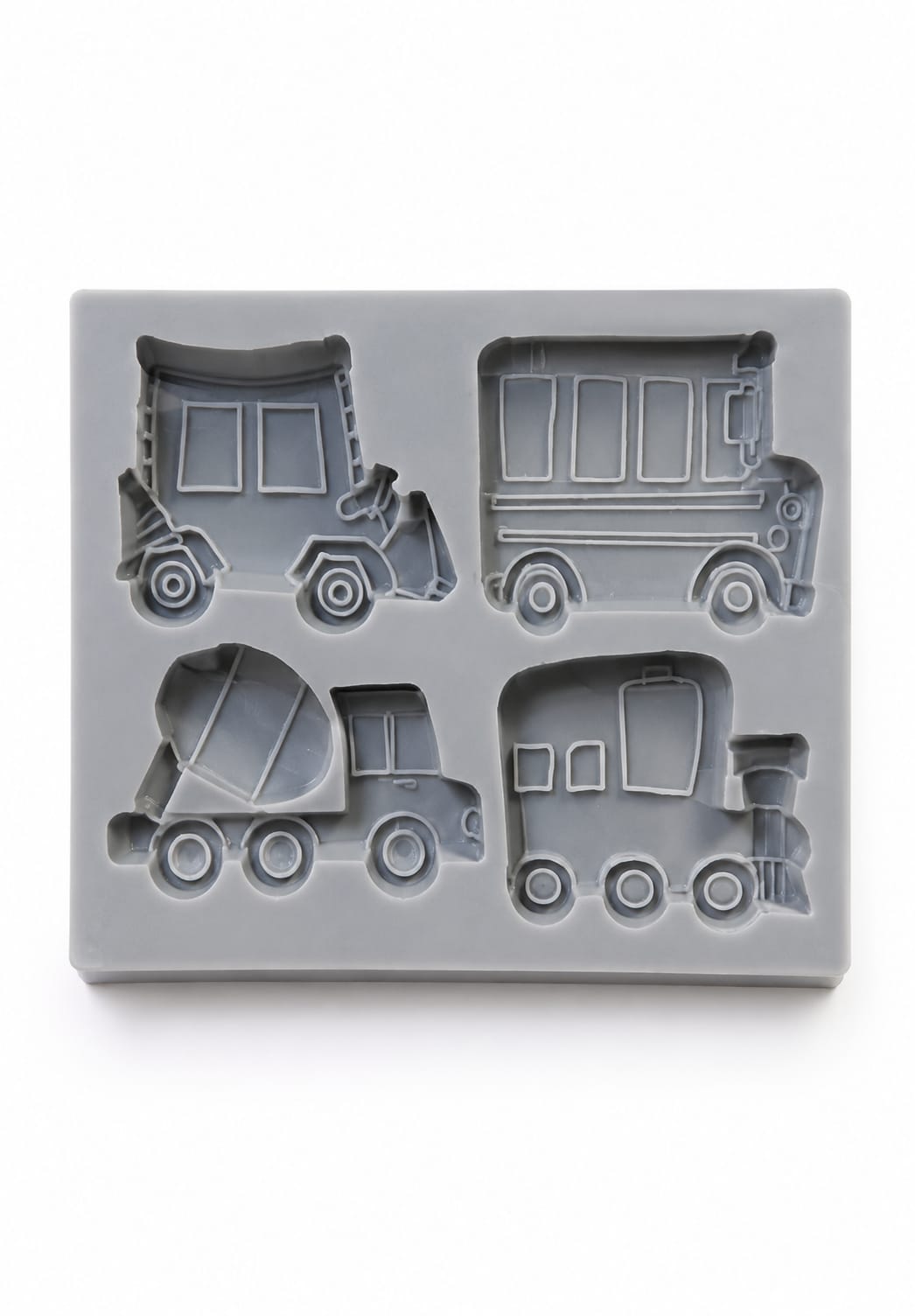 Vehicles Silicone Chocolate & fondant Mold 4 Cavity