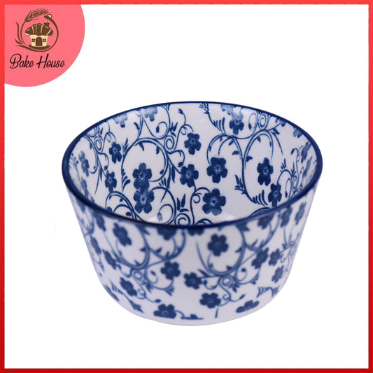 Danny Home Porcelain Blue Flower Small Bowl
