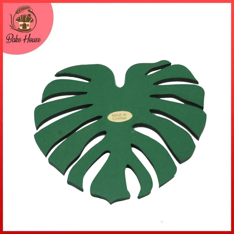 Leaf Shape Wooden Tea Coasters  6pcs Set