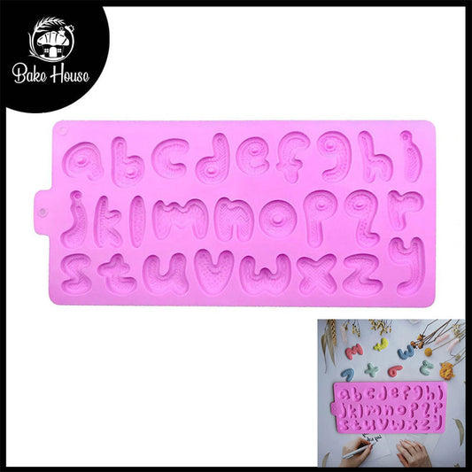 Designs Imprint Lowercase Alphabets Silicone Fondant And Chocolate Mold