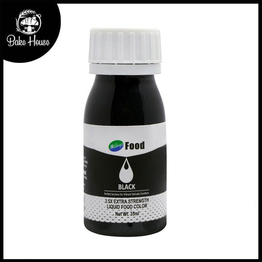 Milkyz Food Liquid Food Color Black 35ML Bottle