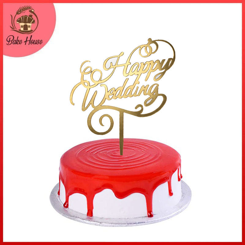 Happy Wedding Cake Topper