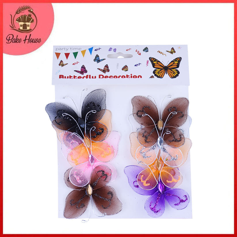 Multicolor Decoration Butterfly 8Pcs Pack