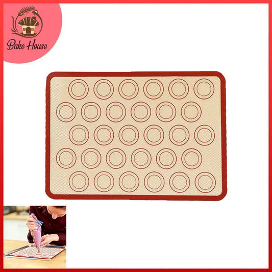 Non Stick Silicone Baking Mat And Macaron Making 30 Circles Pattern Sheet