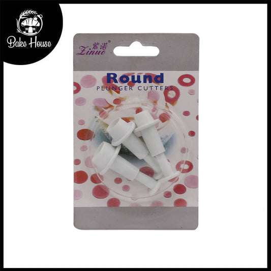 Round Fondant Plunger Cutter 3Pcs Set Plastic