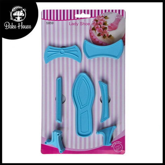 Lady Shoe Fondant Cutter Set Plastic Big