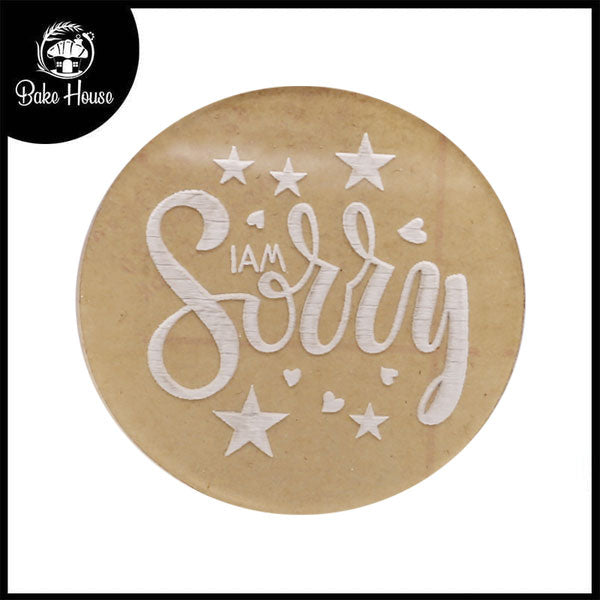 Sorry Fondant Stamp Plastic With Star Design