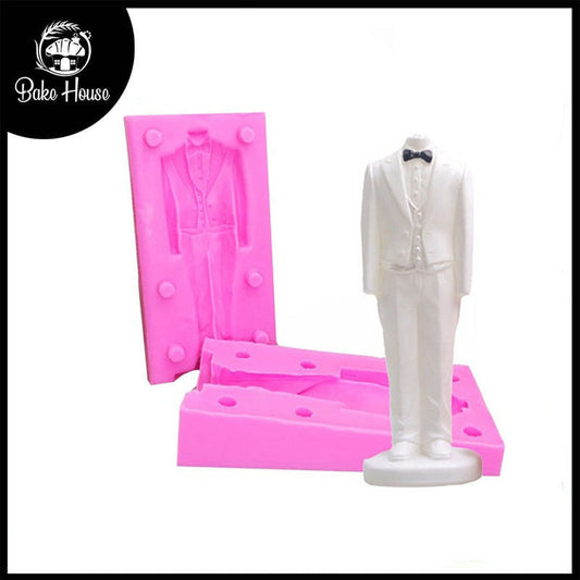 Man Suit Silicone Fondant Sugarpaste Mold