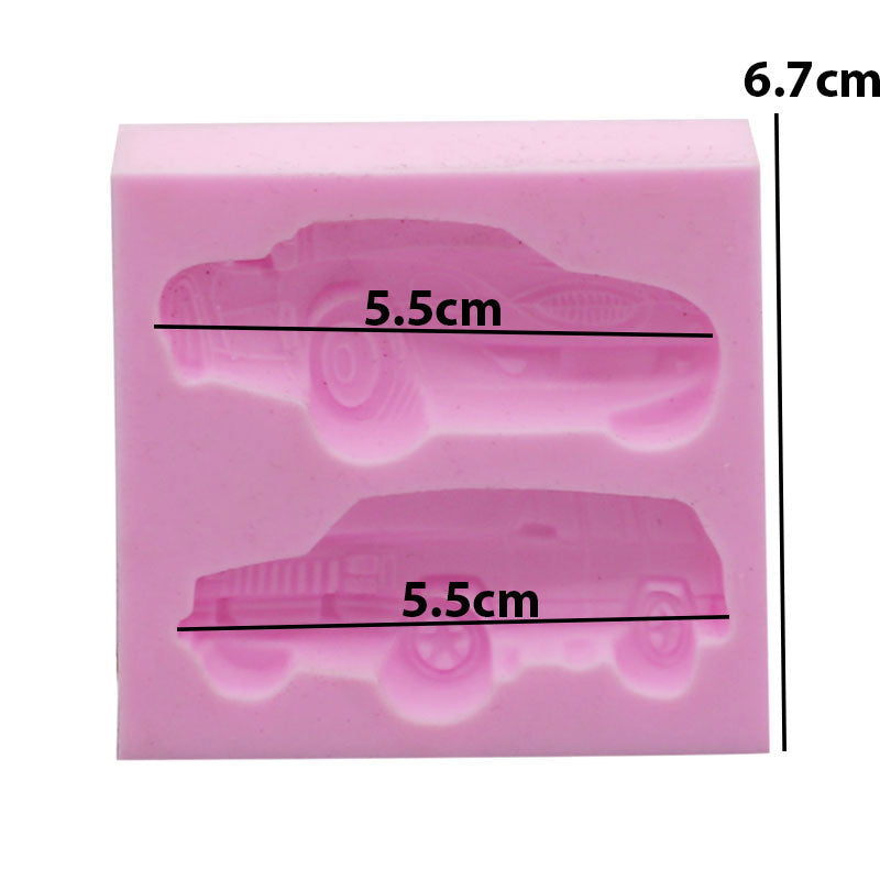 Silicone Car Fondant Mold 2 Cavity