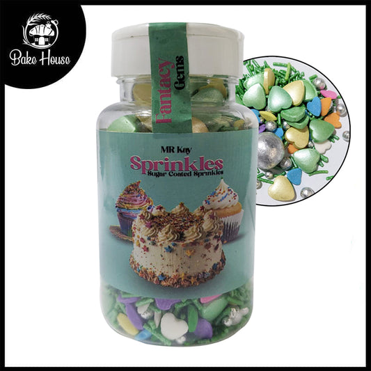 MR Kay Fantasy Gems Sprinkles –  Mix Color (Mix Size) – 90g Jar