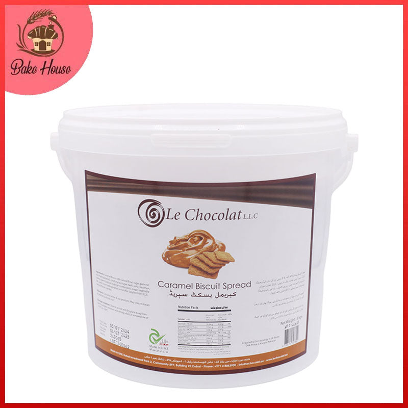 Le Chocolat Caramel Biscuit Spread 5kg Bucket
