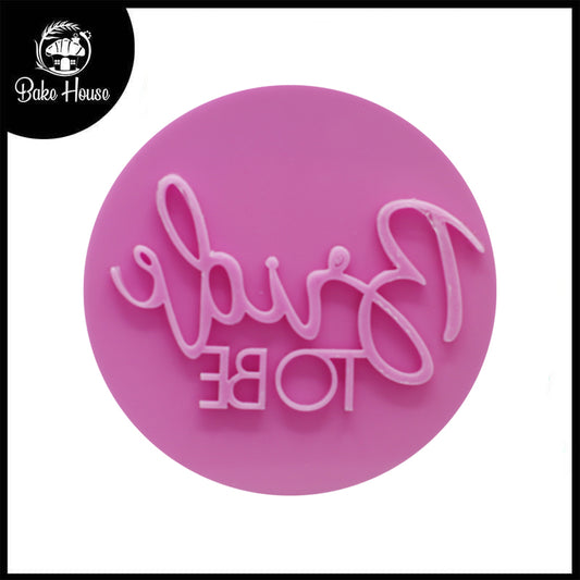 Bride To Be Pink Fondant Stamp Plastic