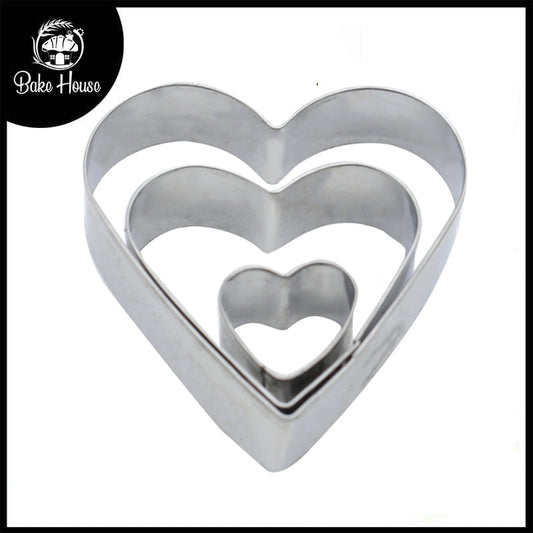 Heart Cookie Cutter Stainless Steel 3Pcs Set