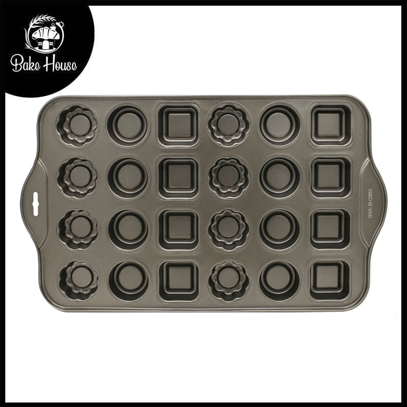 Different Shapes Mini Cheese Cake Pan 24 Cavity Non Stick