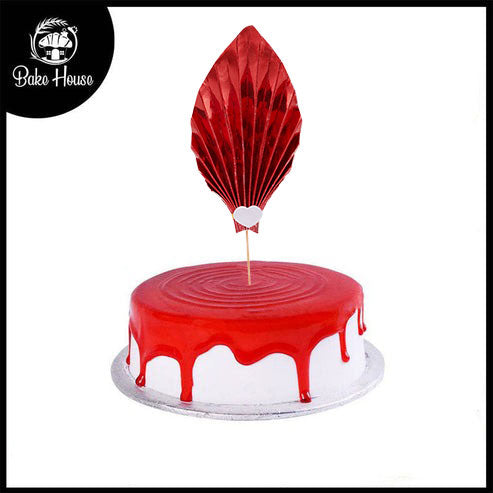 Palm Leave Red Cake Topper