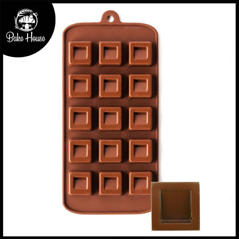 Square Candy Silicone Chocolate Mold 15 Cavity