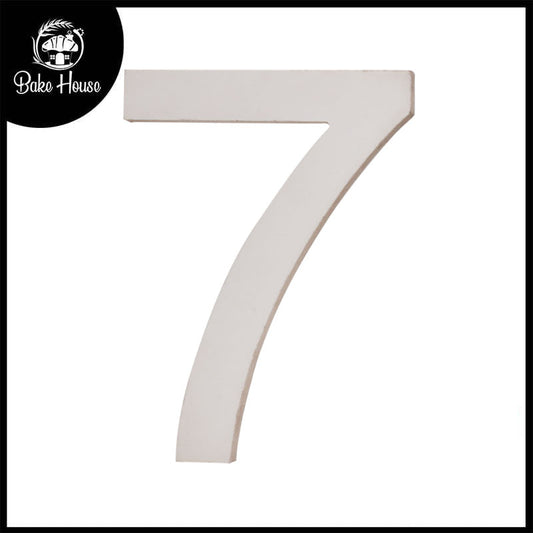 Freestanding Wooden Uppercase Number 7