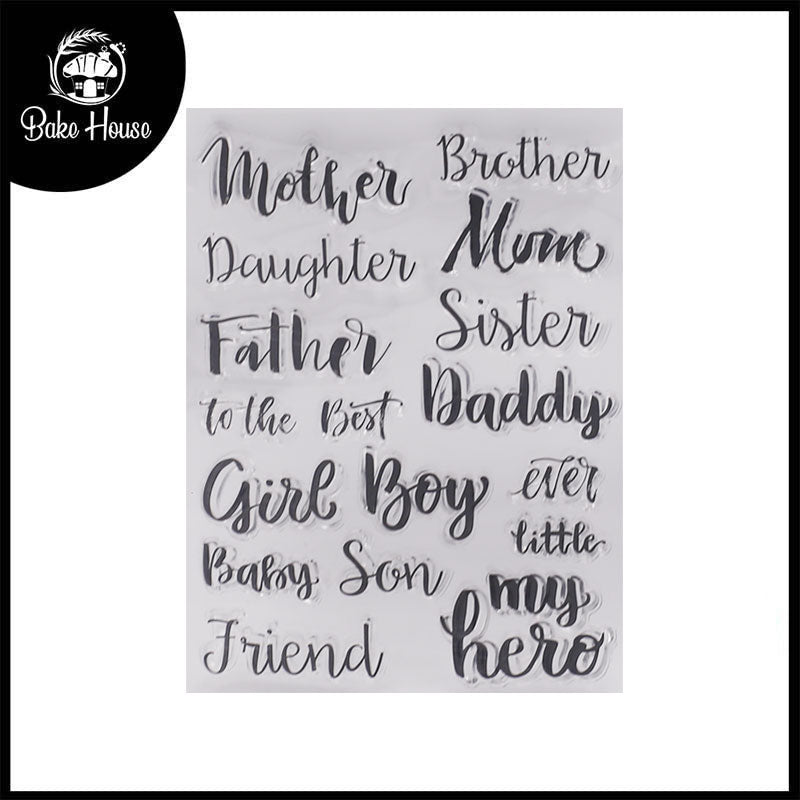 Relations Theme Silicone Rubber Stamp