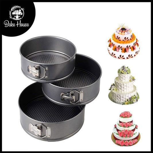 Round Springform Shape Non Stick Mold 2Pcs Set