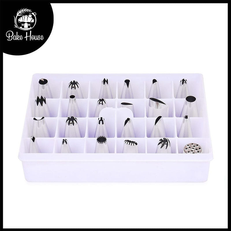 24Pcs Icing Nozzle Set Stainless Steel With Plastic Box