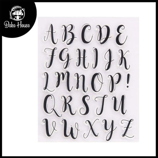 Stylish Uppercase Alphabets Silicone Rubber Stamp