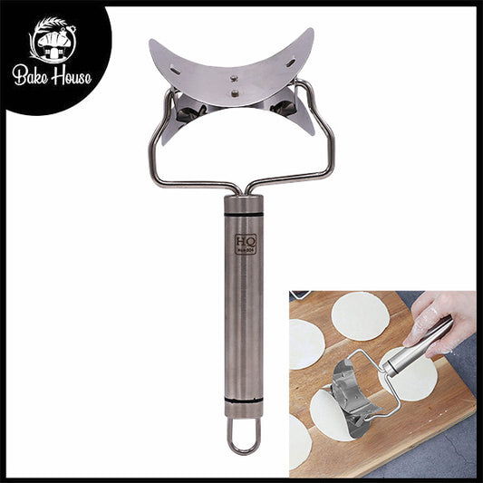 Rolling Pastry Dough And Cookie Cutter