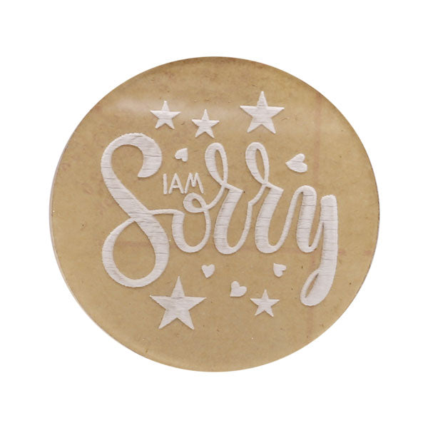 Sorry Fondant Stamp Plastic With Star Design