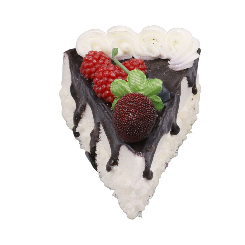 Realistic Artificial Triangle Pastry With Rasberry Topping