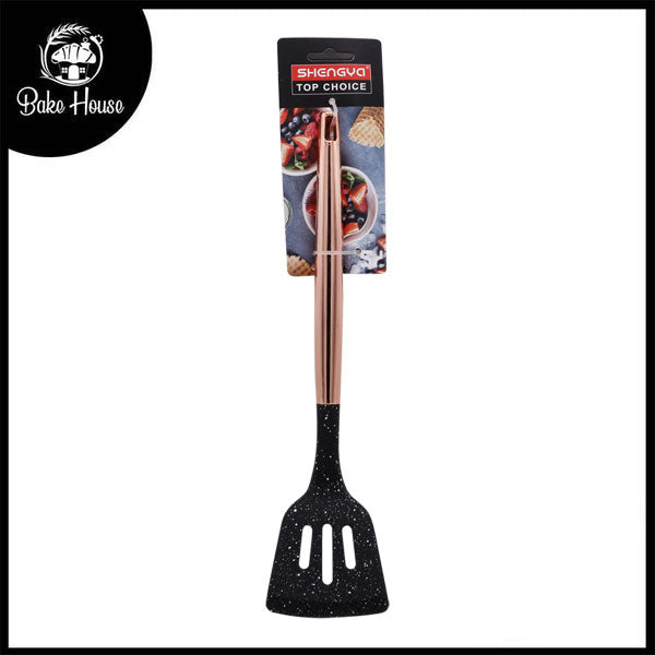 SHENGAYA Slotted Spatula Turner With Copper Handle