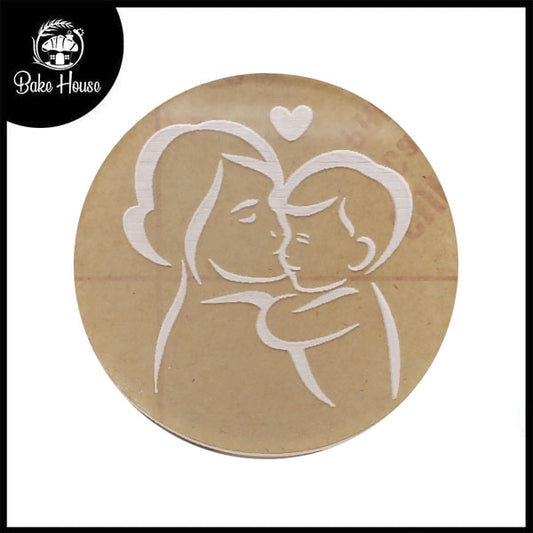 Mother And Son Fondant Stamp Plastic