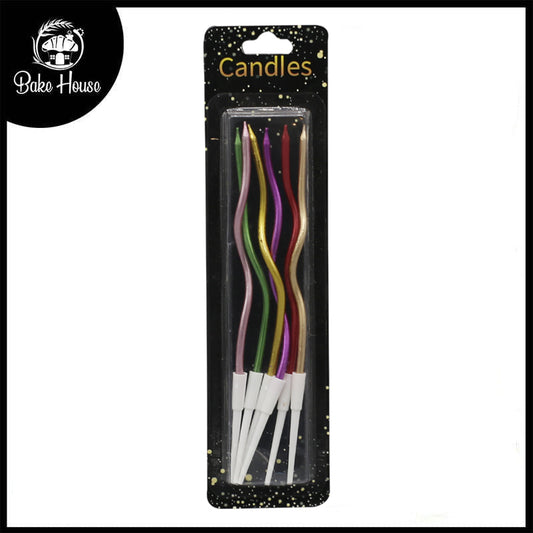 Colorful Spiral Birthday Candle 6Pcs Set