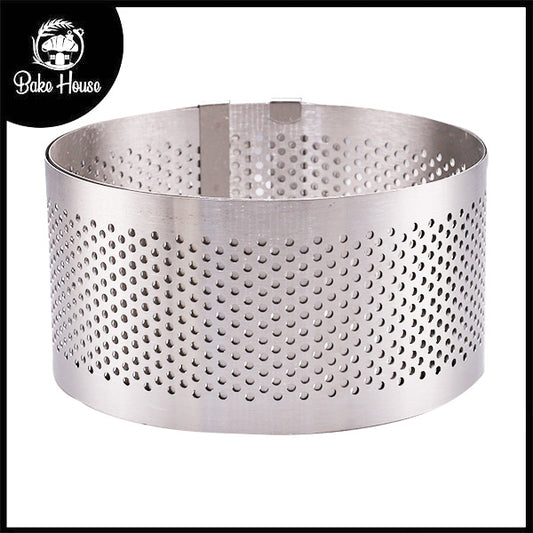 Perforated Round Tart Ring Stainless Steel