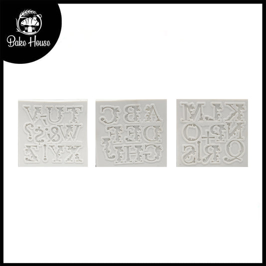 A to Z Alphabet Silicone Fondant Mold 3Pcs Set