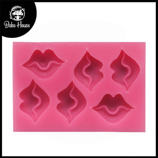 Lips Silicone Fondant Mold 6 Cavity