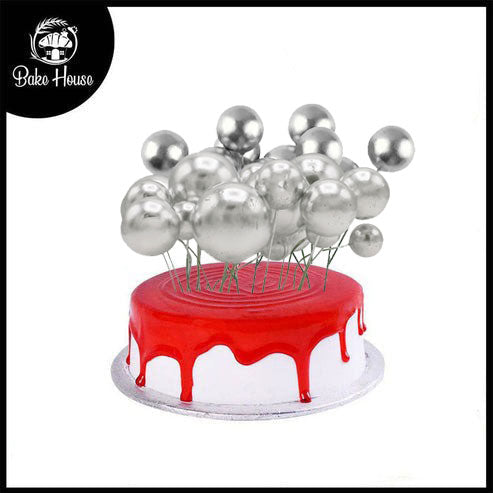Artificial Silver Faux Ball Topper 20Pcs Set