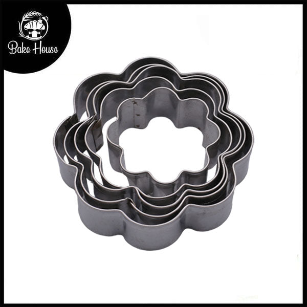 8 Petal Blossom Flower Cookie Cutter Stainless Steel 5Pcs Set