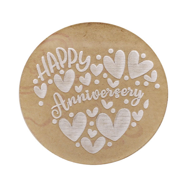 Happy Anniversary Fondant Stamp Plastic With Small And Big Heart Design