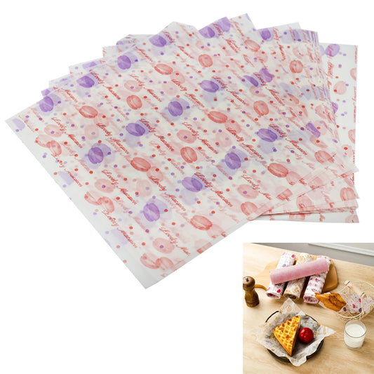Lovely Macaron Wax Paper 50Pcs Pack