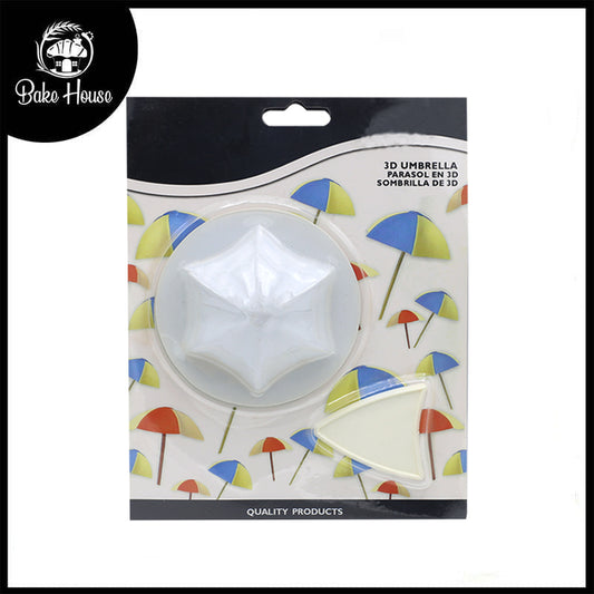 Umbrella Fondant cutter Plastic 2 Pcs set