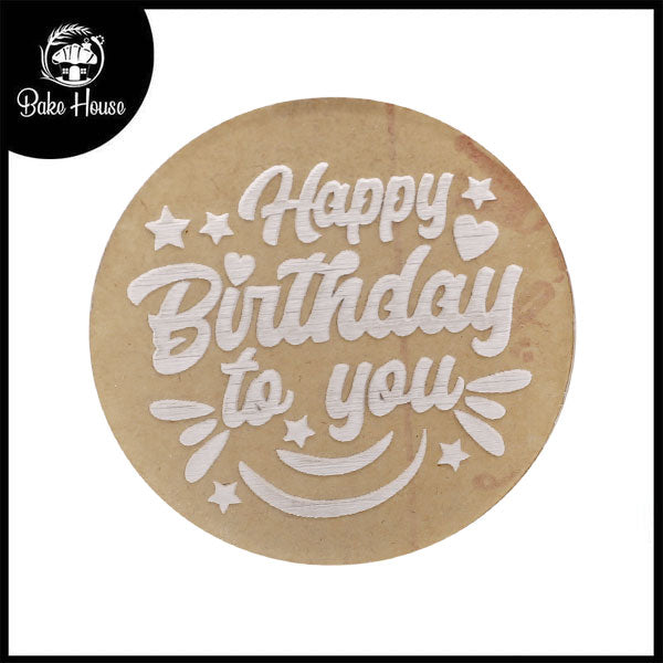 Happy Birthday To You Fondant Stamp Plastic