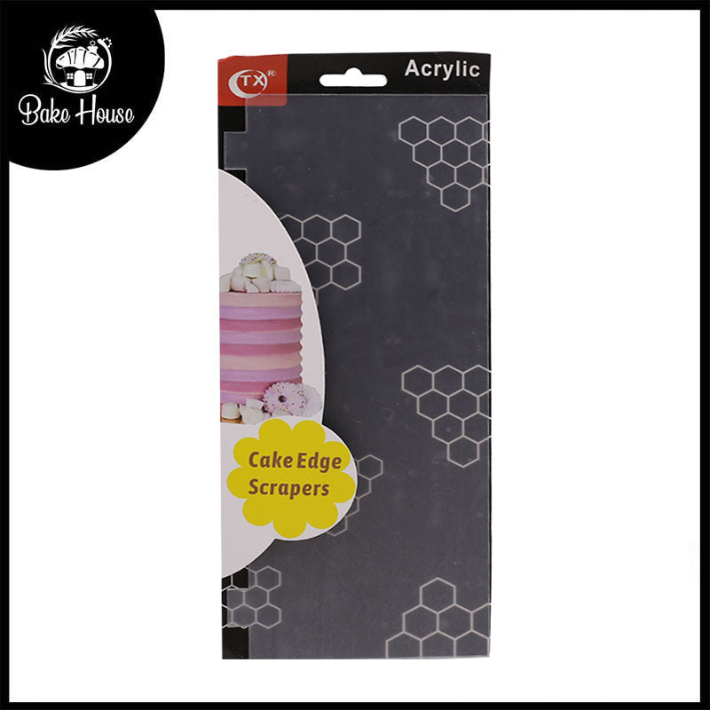 Acrylic Single Side, Cake Edges Decorating Comb Design 06