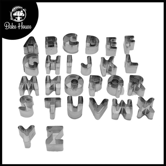 A to Z  UpperCase Alphabet Stainless Steel Cookie Cutter