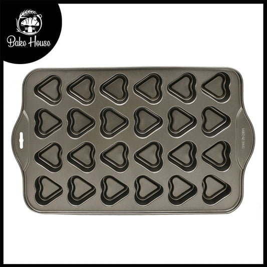 Heart Shape Mini Cheese Cake Pan 24 Cavity Non Stick